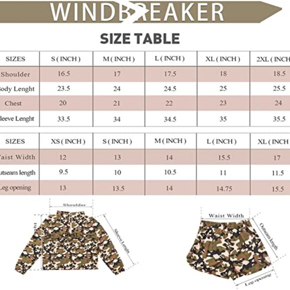 Women Lightweight Windbreaker Suit Outdoor Hiking Hooded Jacket with Liner Size - Picture 3 of 9